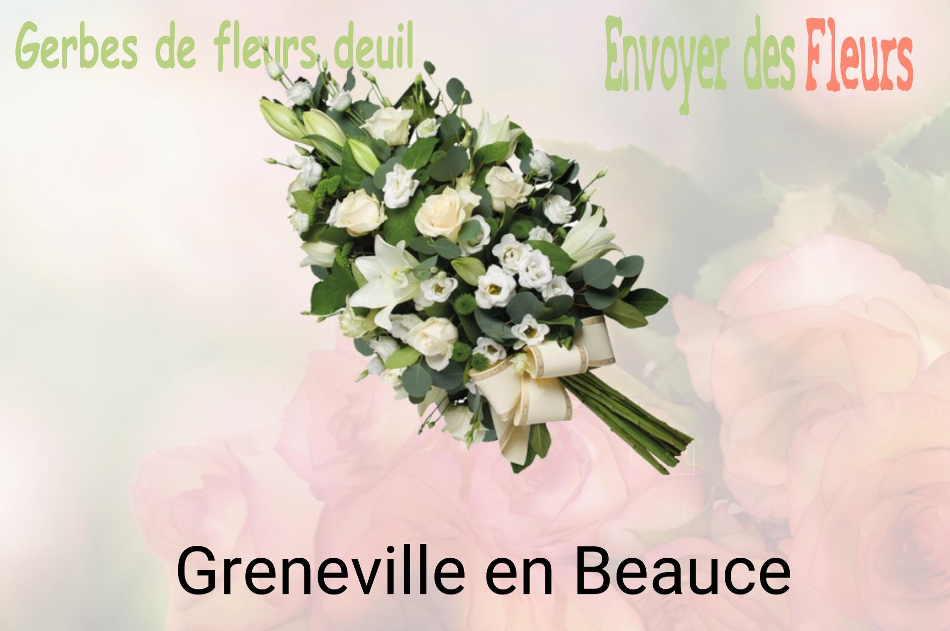 Gerbe de fleurs de deuil livrée à Greneville-en-Beauce